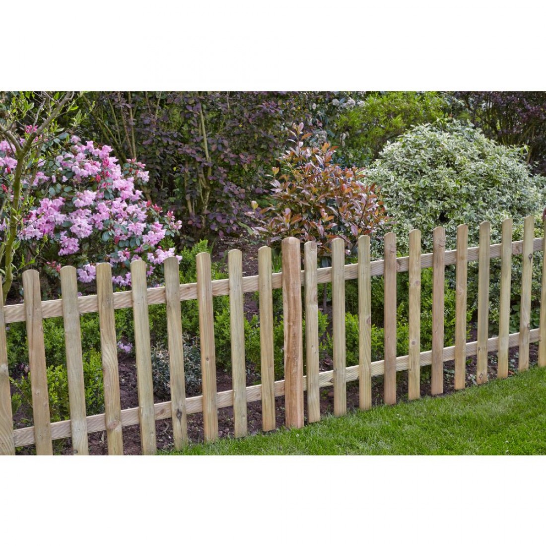 Forest Garden Ultima Pale Picket Fence Panel Brighton Warehouse